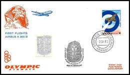 1002 Lettre Airbus Aviation Premier Vol (Airmail Cover First Flight Luftpost) Athènes Cairo 3/11/1980  - Avions