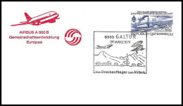 0999 Lettre Airbus Aviation Premier Vol (Airmail Cover First Flight Luftpost) Osterreich 29/3/1979  - Avions