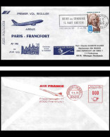 0997 Lettre Airbus Aviation Premier Vol (Airmail Cover First Flight Luftpost) Frankfort Paris 2/4/1979  - Avions