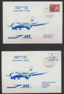 0922 Lettre Airbus Aviation Premier Vol (Airmail Cover First Flight Luftpost) Conpenhagen Amman 28/9/1982 + Retour  - Avions