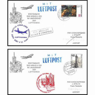 0934 Lettre Airbus Aviation Premier Vol (Airmail Cover First Flight Luftpost) A310 12/4/1983 Germany + Retour  - Avions