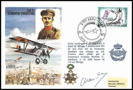 0855 Lettre Aviation Airmail Cover Luftpost Signé Signed Belgique 21/1/1970 Edmont Thieffry  - Flugzeuge