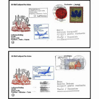 0857 Lettre Airbus Aviation Premier Vol (Airmail Cover First Flight Luftpost) Frankfort Tunis Tripoli 7/4/1979 + Retour  - Flugzeuge