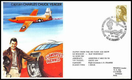 0832 Lettre Aviation Airmail Cover Luftpost France Charles Chuck Yeager 31/8/1983 - Flugzeuge