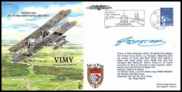 0795 Lettre Aviation Airmail Cover Luftpost Signé Signed France Vimy Royal Air Force 216 Squadron 1/8/2000 - Flugzeuge