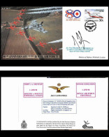 0782 Lettre Aviation Airmail Cover Luftpost Signé Signed Cayman Islands 80 Th Anniversay Of The Royal Air Force 1/4/1998 - Flugzeuge