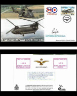 0786 Lettre Airmail Cover Luftpost Signé Signed Fiji 80 Th Anniversay Of The Royal Air Force 1/4/1998 Helicoptère - Flugzeuge