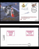0768 Lettre Aviation Airmail Cover Luftpost Signé Signed Belgique Golden Jubilee Of The Belgian Air Force 15/10/1996 - Vliegtuigen