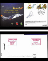 0769 Lettre Aviation Airmail Cover Luftpost Signé Signed Belgique Golden Jubilee Of The Belgian Air Force 15/10/1996 - Flugzeuge