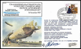 0762 Lettre Aviation Airmail Cover Luftpost Signé Signed Germany World Commercial Deutsche Luftschiffahrts 16/11/1979 - Flugzeuge