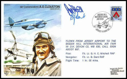 0752 Lettre Aviation Airmail Cover Luftpost Signé Signed Jersey Clouston 14/5/1983 - Vliegtuigen