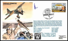 0753 Lettre Aviation Airmail Cover Luftpost Signé Signed Jersey Harald Penrose 9/7/1983 - Vliegtuigen