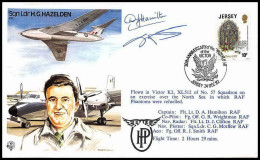 0751 Lettre Aviation Airmail Cover Luftpost Signé Signed Jersey Hazelden 24/12/1982  - Flugzeuge