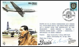 0754 Lettre Aviation Airmail Cover Luftpost Signé Signed Jersey Bill Pegg 18/6/1983  - Vliegtuigen