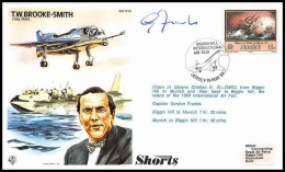 0750 Lettre Aviation Airmail Cover Luftpost Signé Signed Jersey Brooke Smith 19/5/1984 - Vliegtuigen