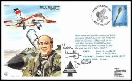 0747 Lettre Aviation Airmail Cover Luftpost Signé Signed Jersey Paul Millett 18/7/1984 - Flugzeuge