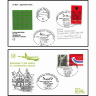 0743 Lettre Airbus Aviation Premier Vol (Airmail Cover First Flight Luftpost) Hanovre Frankfort 27/7/1976 + Retour  - Vliegtuigen