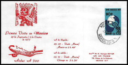 0711 Lettre Airbus Aviation Premier Vol (Airmail Cover First Flight Luftpost) Mexique (Mexico) 29/9/1973  - Flugzeuge