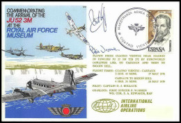 0712 Lettre Aviation Airmail Cover Luftpost Signé Signed Espagne Espana 18/5/1978 Royal Air Force - Vliegtuigen