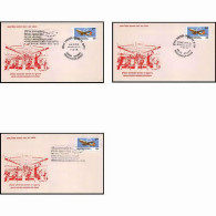 0732 Lettre Airbus Premier Vol (Airmail Cover First Flight Luftpost) Indian Airlines 1/12/1976 Lot De 3 Documents  - Flugzeuge