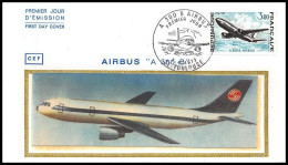 0709 Lettre Airbus Aviation Airmail Cover Luftpost Fdc Premier Jour 7/4/1973  - Vliegtuigen