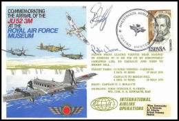 0708 Lettre Aviation Airmail Cover Luftpost Signé Signed Espagne Espana 18/5/1978 Royal Air Force - Flugzeuge