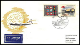 0706 Lettre Airbus Aviation Premier Vol (Airmail Cover First Flight Luftpost) Allemagne (germany) 9/7/1966 - Vliegtuigen