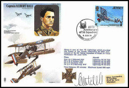 0707 Lettre Aviation Airmail Cover Luftpost Signé Signed Isle Of Man Operation Biting Guerre 1939 1945 27/2/1992 - Flugzeuge