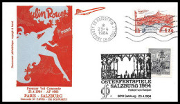 0376 Concorde Paris Salzbourg Autriche (Austria) 23/4/1984 Lettre Premier Vol First Flight Airmail Cover Luftpost - Concorde