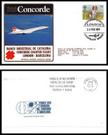 0377 Concorde British Airways London Barcelona Espagne (spain) 24/2/1979 Premier Vol First Flight Airmail Cover - Concorde