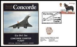 0346 Concorde British Airways 19/9/1978 Lettre The Bell Vol Charter Flight Airmail Cover Luftpost - Concorde
