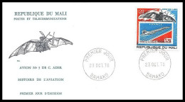 0327 Concorde Mali 23/10/1978 Fdc (premier Jour) Poste Aérienne Airmail Cover Luftpost - Concorde