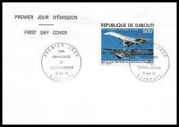 0326 Concorde Djibouti 21/5/1979 Fdc (premier Jour) Poste Aérienne Airmail Cover Luftpost - Concorde