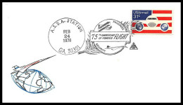 0324 Concorde USA 24/2/1978 15th Anniversary Powered Fligh Lettre Poste Aérienne Airmail Cover Luftpost - Concorde