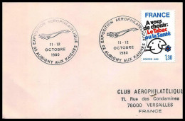 0316 Concorde France 11-12/10/1980 Aubigny-aux-Kaisnes Lettre Poste Aérienne Airmail Cover Luftpost - Concorde