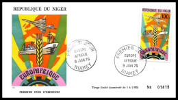 0291 Concorde Fdc (premier Jour) Niger 9/6/1976 Lettre Poste Aérienne Airmail Cover Luftpost - Concorde