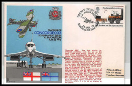 0293 Concorde 002 Museum Transfert Grande Bretagne Great Britain 26/7/1976 Poste Aérienne Airmail Cover Luftpost - Concorde