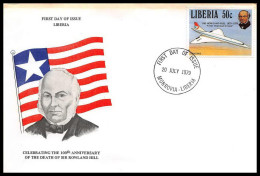 0280 Concorde Fdc (premier Jour) Liberia 20/7/1979 Lettre Poste Aérienne Airmail Cover Luftpost - Concorde