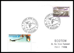 0228 Concorde France N°1787 Les Mureaux 1974 Lettre Poste Aérienne Airmail Cover Luftpost - Concorde