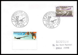 0227 Concorde France N°1787 Nice + Vignette Présidentiel 1975 Lettre Poste Aérienne Airmail Cover Luftpost - Concorde