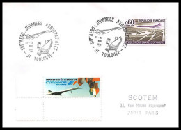 0225 Concorde France N°1787 Toulouse + Vignette Présidentiel 1976 Lettre Poste Aérienne Airmail Cover Luftpost - Concorde
