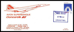 0202 Concorde Paris Caracas 27/3/1982 Lettre Premier Vol First Flight Airmail Cover Luftpost - Concorde