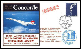 0114 Concorde Toronto Canada Airshow 5/9/1981 Lettre Premier Vol First Flight Airmail Cover Luftpost - Concorde