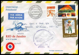 0081 Concorde Presidentiel Rio Brésil (brazil) 16/8/1985 Lettre Premier Vol First Flight Airmail Cover Luftpost - Concorde