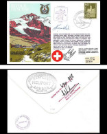 1203 Lettre Airmail Cover Retour En Suisse (Swiss) 1974 Signé (signed) Pilots - Flugzeuge