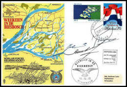 1196 Lettre Airmail Cover Pays-Bas (Netherlands) Weerzien In De Biesbosch 1972 Signé (signed) Pilots - Avions