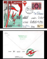 1188 Lettre Airmail Cover Grande Bretagne Great Britain Red Devils 1977 Signé (signed) Pilots - Avions