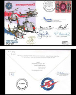 1186 Lettre Airmail Cover Grande Bretagne Great Britain Sparrowhawks 1977 Signé (signed) Pilots - Hélicoptères