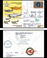 1179 Lettre Airmail Cover Grande Bretagne Great Britain Edambusters 1977 Signé (signed) Pilots - Flugzeuge