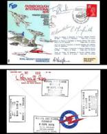 1173 Lettre Airmail Cover Grande Bretagne Great Britain Farnborough 1976 Signé (signed) Pilots - Flugzeuge